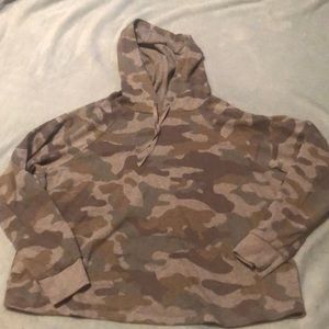 Torrid Plus Camo Crop Hoodie